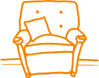 A sketch of an armchair