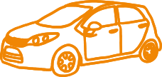 A sketch of a car