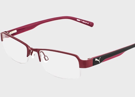 red puma glasses