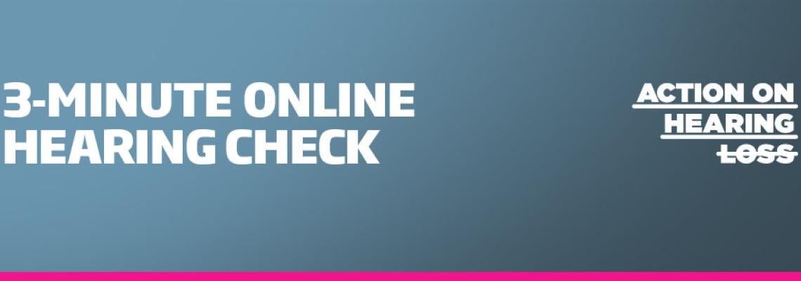 3-minute online hearing check Banner