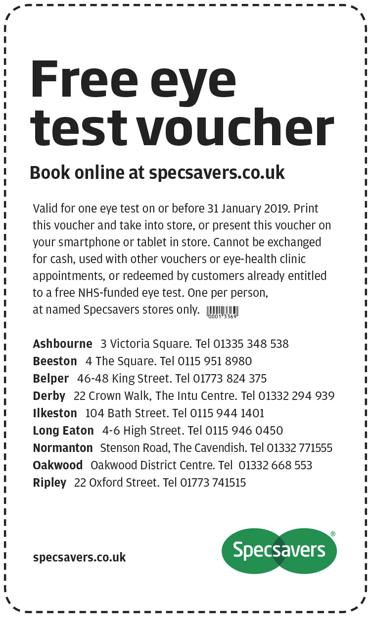 Free Eye Test - Derby